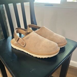 UGG Beige Suede Slingback Sandals